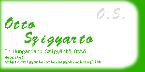 otto szigyarto business card