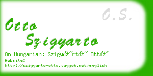 otto szigyarto business card